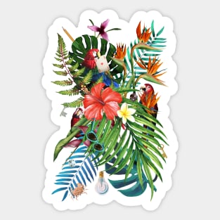 Mysterious Tropical (black) Sticker